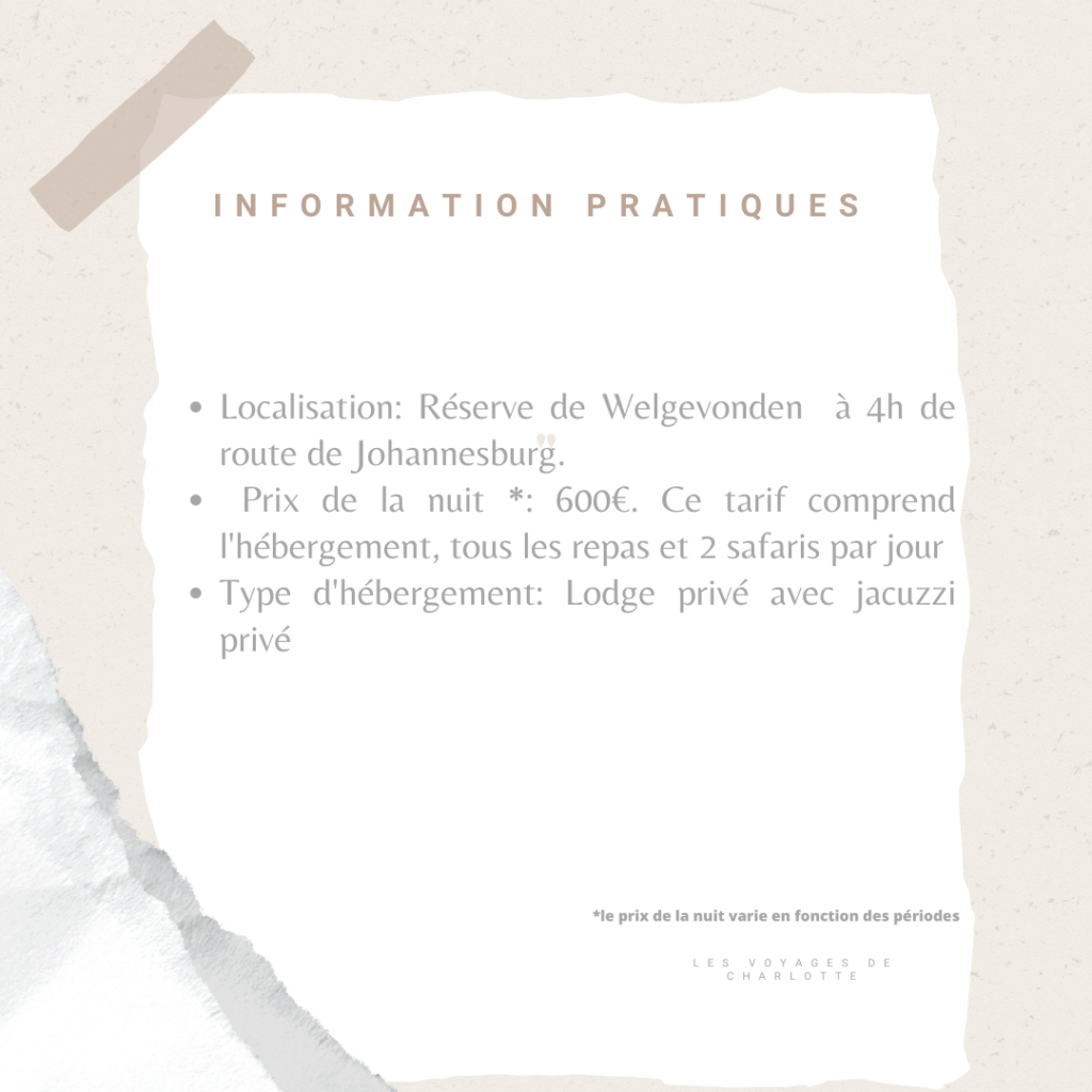 Informations pratiques Fifty seven water berg